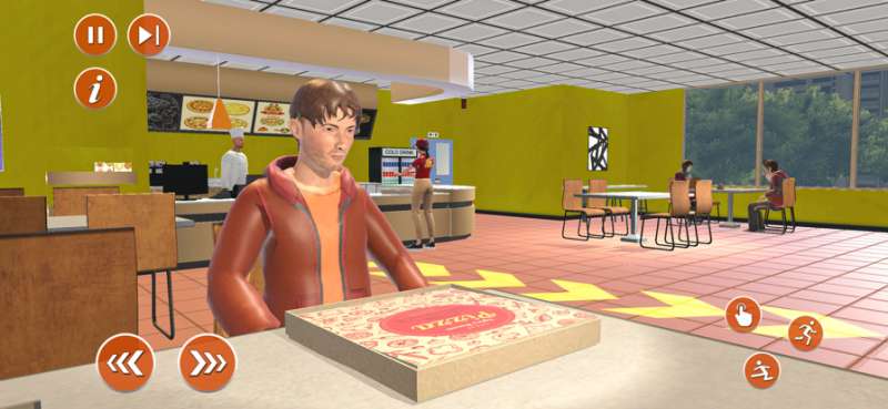 比萨食品送货自行车的家伙ios版3