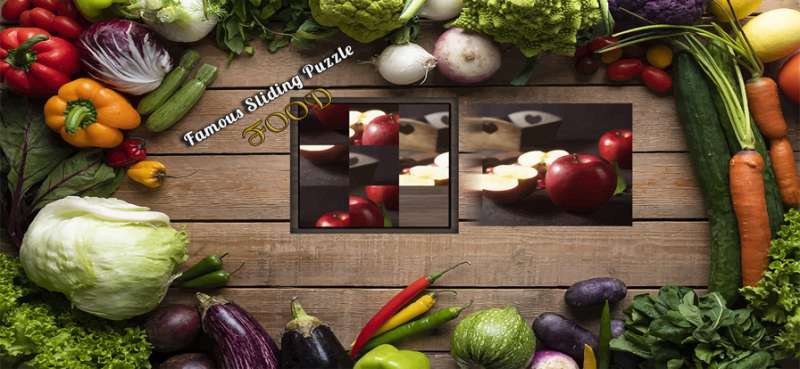 Famous Sliding Puzzle: Foodios版2