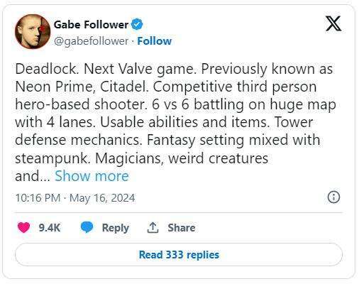 V社新作《死锁》泄露6v6 第三人称奇幻英雄射击游戏