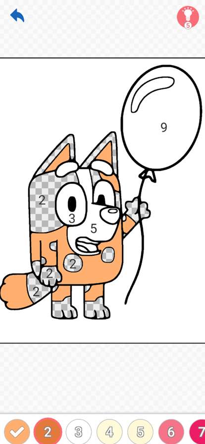 Coloring Bluey by numberios版2