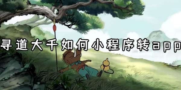 寻道大千如何小程序转app