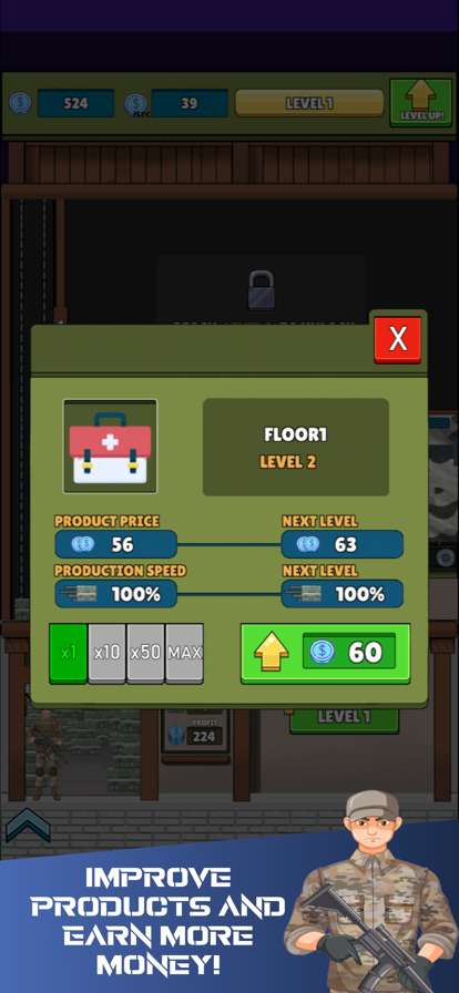 Idle Military Factory Tycoonios版5