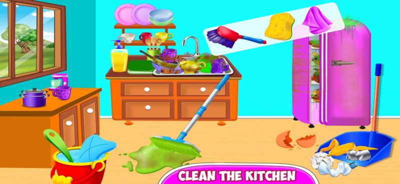 可爱的女婴房子清理ios版3