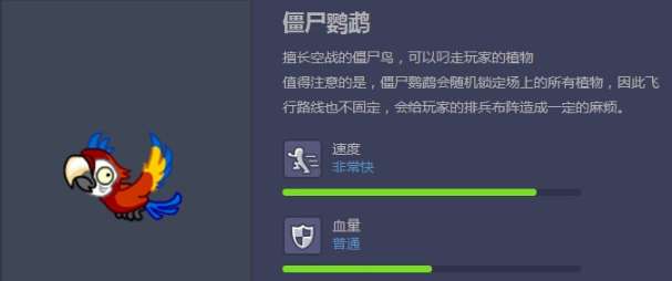 植物大战僵尸2僵尸鹦鹉怎么样-植物大战僵尸2僵尸鹦鹉属性介绍