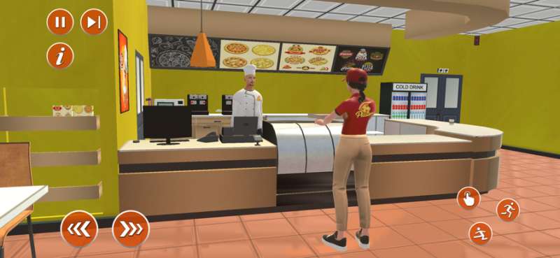 比萨食品送货自行车的家伙ios版1