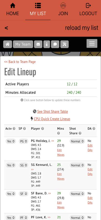 Basketball Sim Leaguesios版3