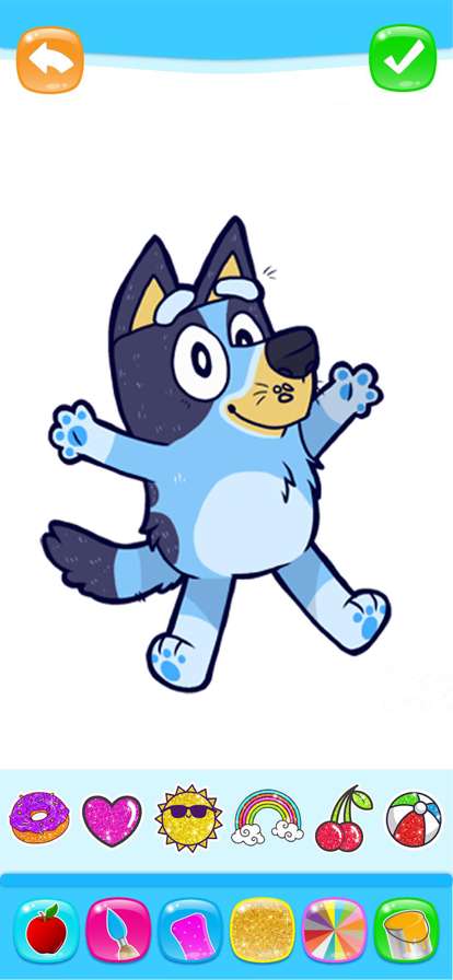 Bluey Coloring Book Glitterios版3