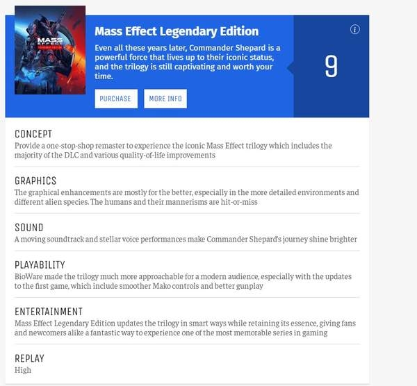 《质量效应：传奇版》GI 9分：精彩依旧，值得再玩一遍