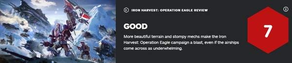 《钢铁收割》DLC“飞鹰行动” IGN 7分 可喜的新内容