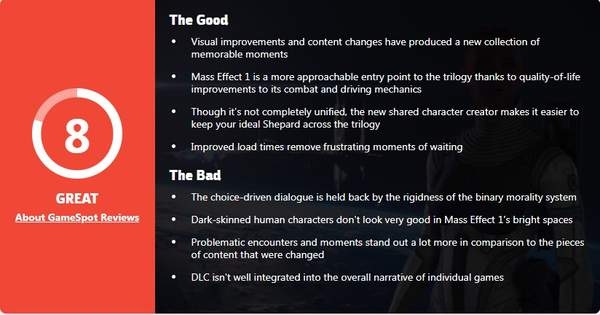 《质量效应：传奇版》GS 8分 对原版的一次优良改善