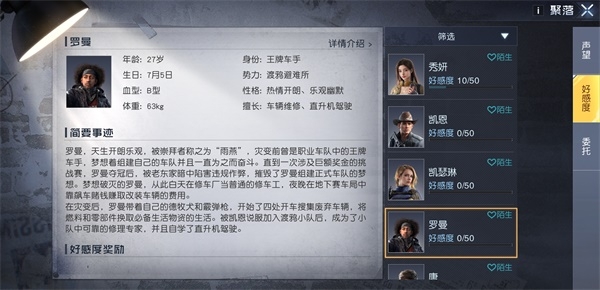 黎明觉醒罗曼好感度礼物送什么好