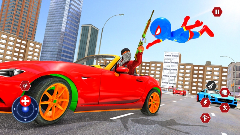 火柴人蜘蛛俠城市英雄戰鬥:3d 俠盜獵車手ios版0