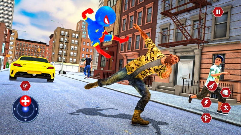 火柴人蜘蛛俠城市英雄戰鬥:3d 俠盜獵車手ios版2