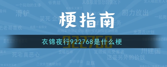 衣锦夜行922768是什么梗