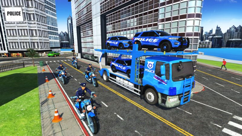 Police Car Transport Truck simios版3