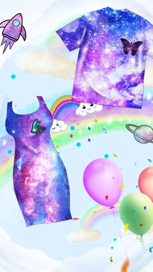 Unicorn Rainbow Galaxy Tie Dyeios版4