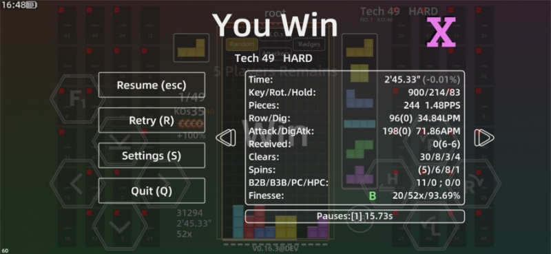Techmino: 方块研究所ios版2