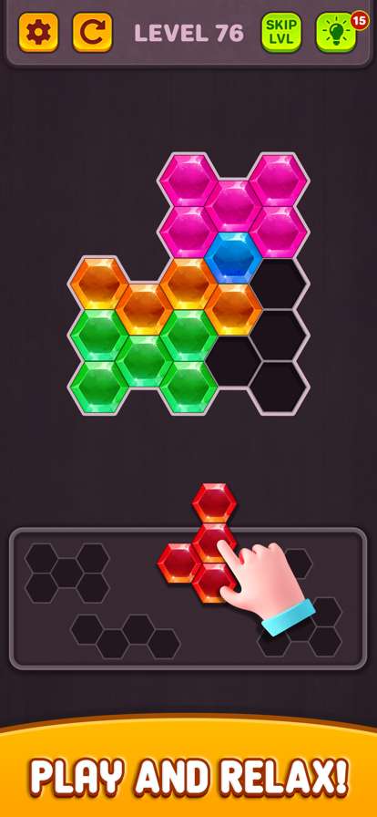 Hexa Block Puzzle: Tangram Puzios版2