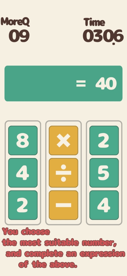 Puzzle Math with three choicesios版0