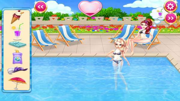 芭比女孩泳池派对0