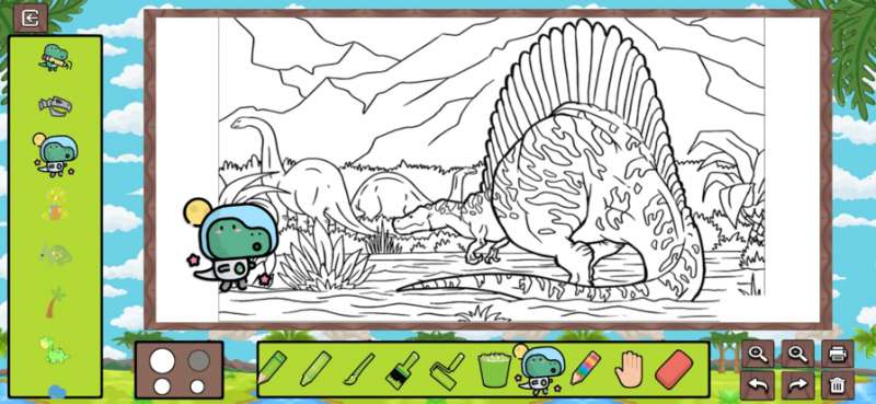 Dinosaur Puzzle & Coloringios版4