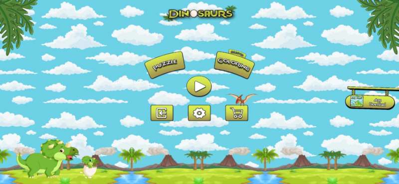 Dinosaur Puzzle & Coloringios版0