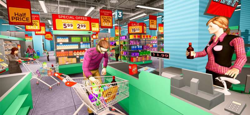 超市购物收银员女孩游戏 3Dios版2