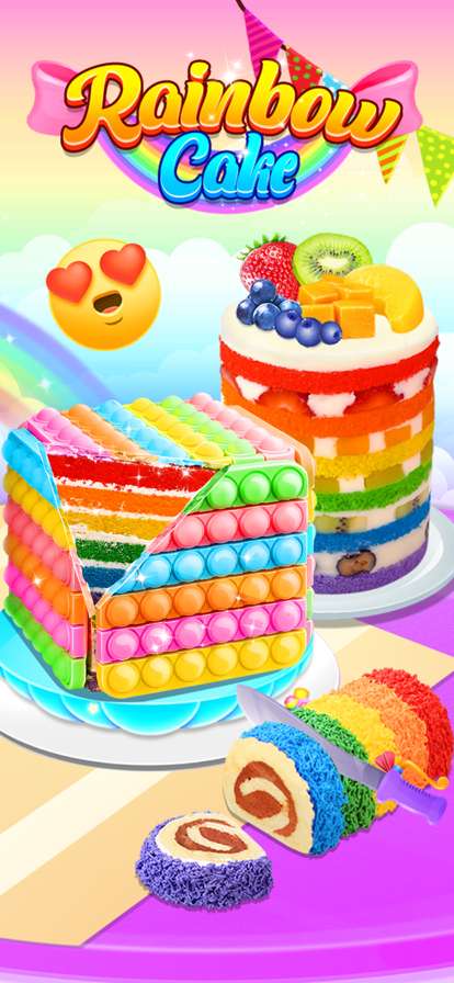Pop It Rainbow Cake DIY Gameios版0