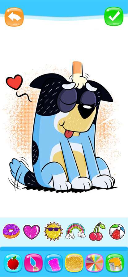 Bluey Coloring Book Glitterios版2