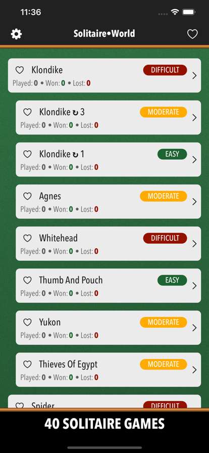 Solitaire•Worldios版0