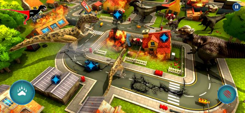 城市攻击横冲直撞:毁灭恐龙游戏 2022ios版3