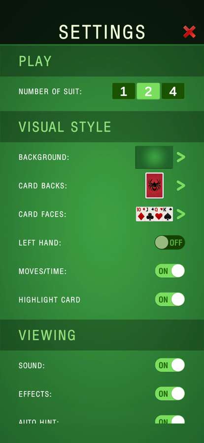 Spider Solitaire Spiderios版2