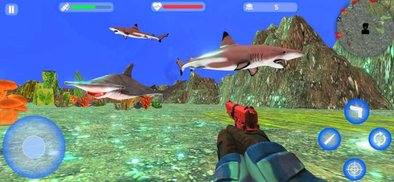 Underwater Dino Shark Huntingios版2