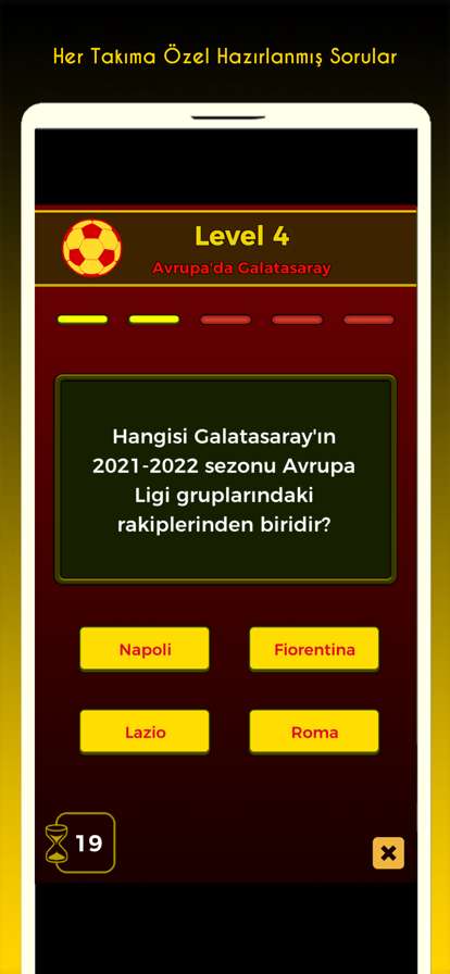 4 Büyükler: Futbol Bilgi Oyunuios版3