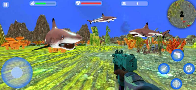 Underwater Dino Shark Huntingios版3