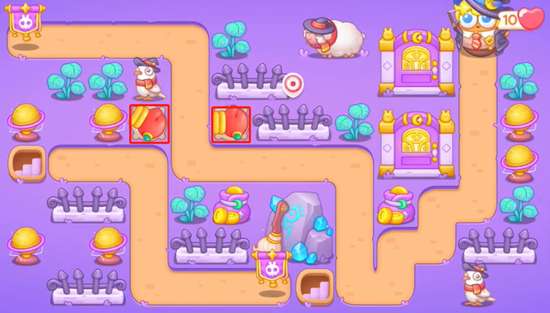 保卫萝卜4阿波与魔法宝藏第48关攻略,阿波与魔法宝藏第48关图文解析