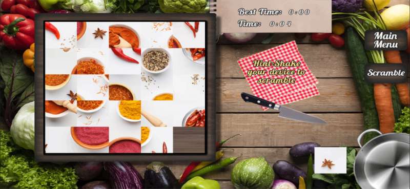 Famous Sliding Puzzle: Foodios版1