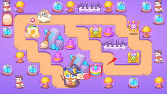 保卫萝卜4阿波与魔法宝藏第46关攻略 阿波与魔法宝藏46关图文通关流程