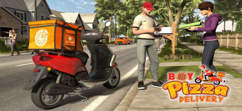 比萨食品送货自行车的家伙ios版0
