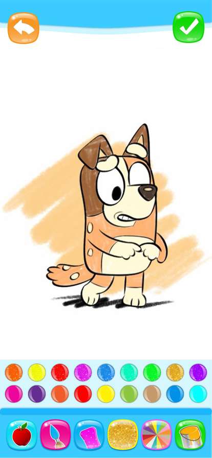 Bluey Coloring Book Glitterios版1