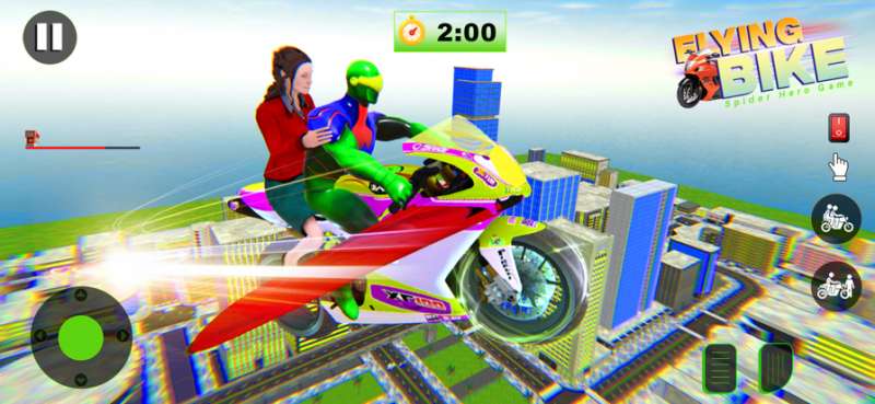 Flying Bike Spider Hero Gameios版0