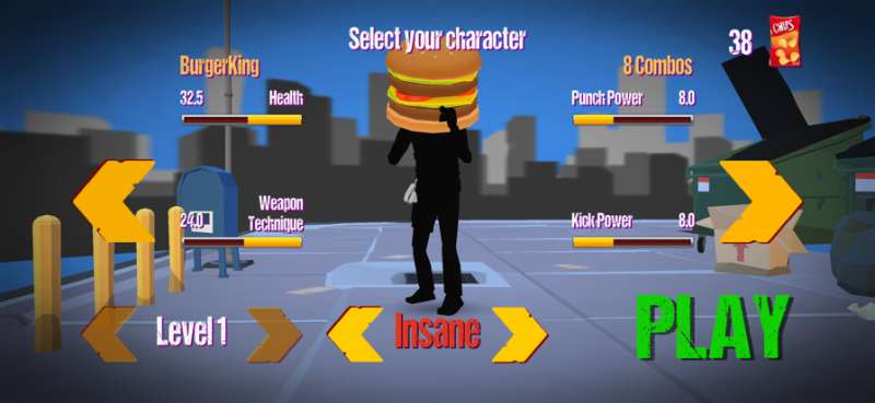 Stickman Street: Food Fighterios版0