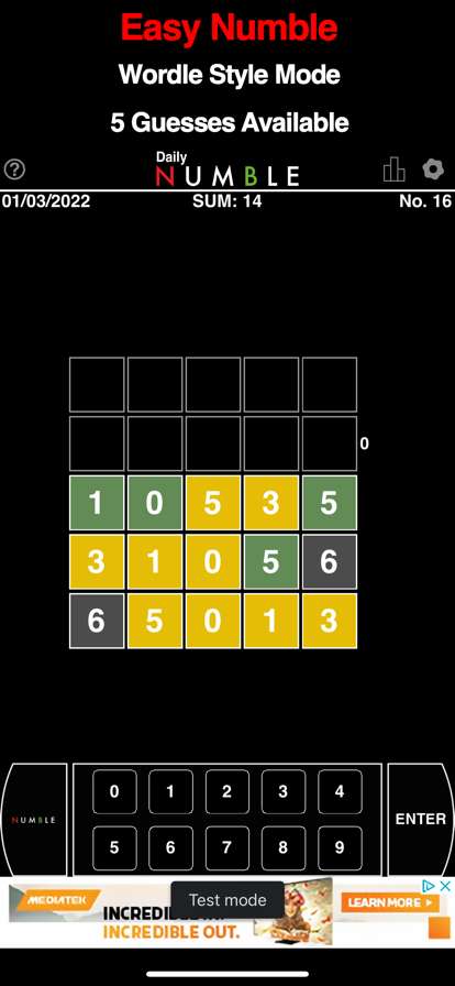 NUMBLE : Daily Mastermind!ios版2
