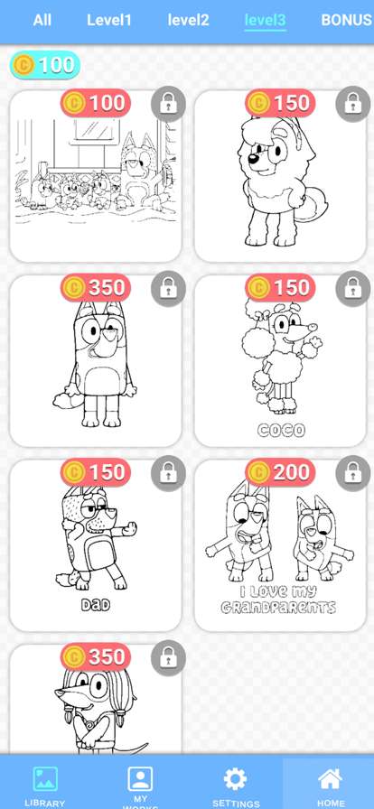 Coloring Bluey by numberios版3