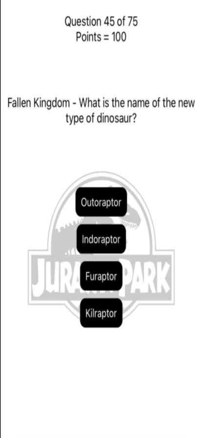 Jurassic Park Quizios版4