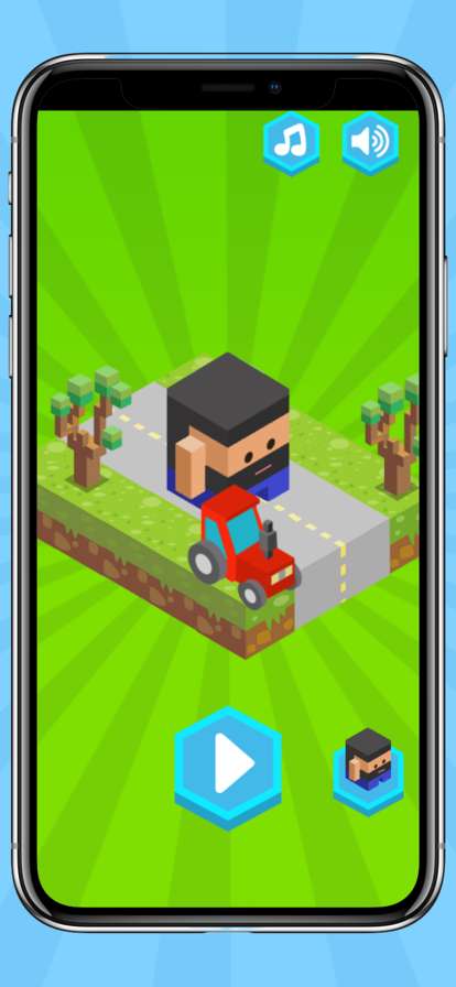 Crossy Blocky: Cross The Roadios版1