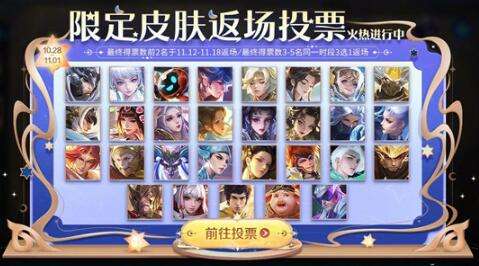 王者荣耀七周年返场皮肤怎么投票 王者荣耀七周年返场皮肤投票活动介绍