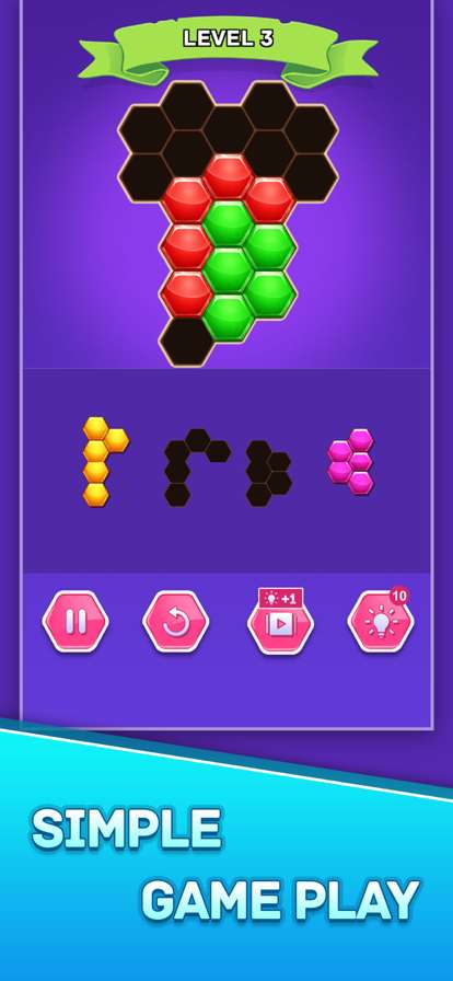 Hexa Block Puzzle Game Maniaios版0