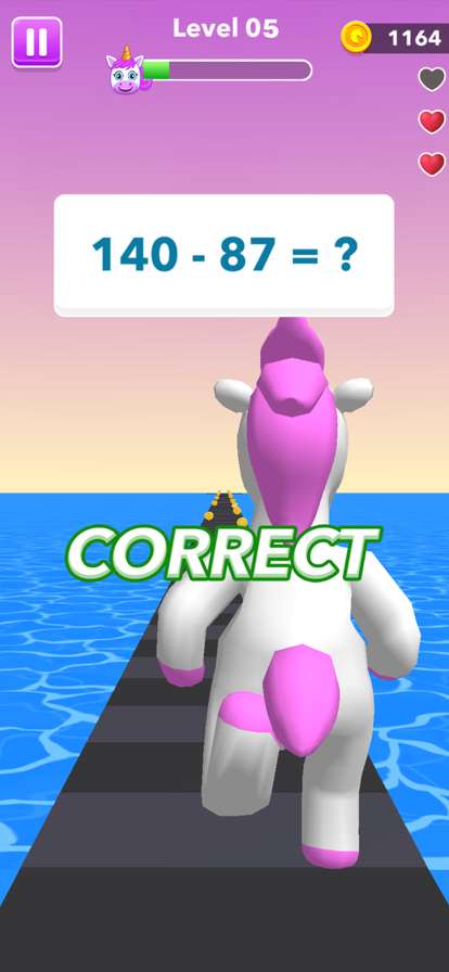 Unicorn Dash Game: Math Runnerios版3