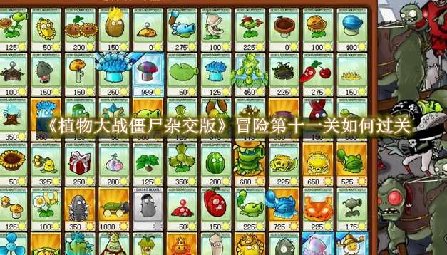 《植物大战僵尸杂交版》冒险第十一关如何过关